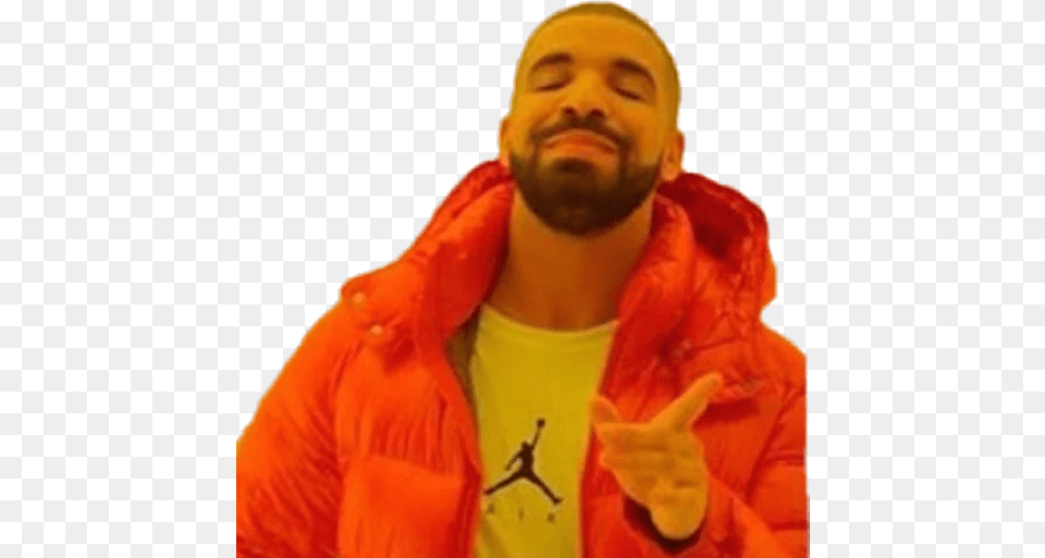 Drake Smiling Meme Front View, Clothing, Coat, Jacket, Adult Free Transparent Png