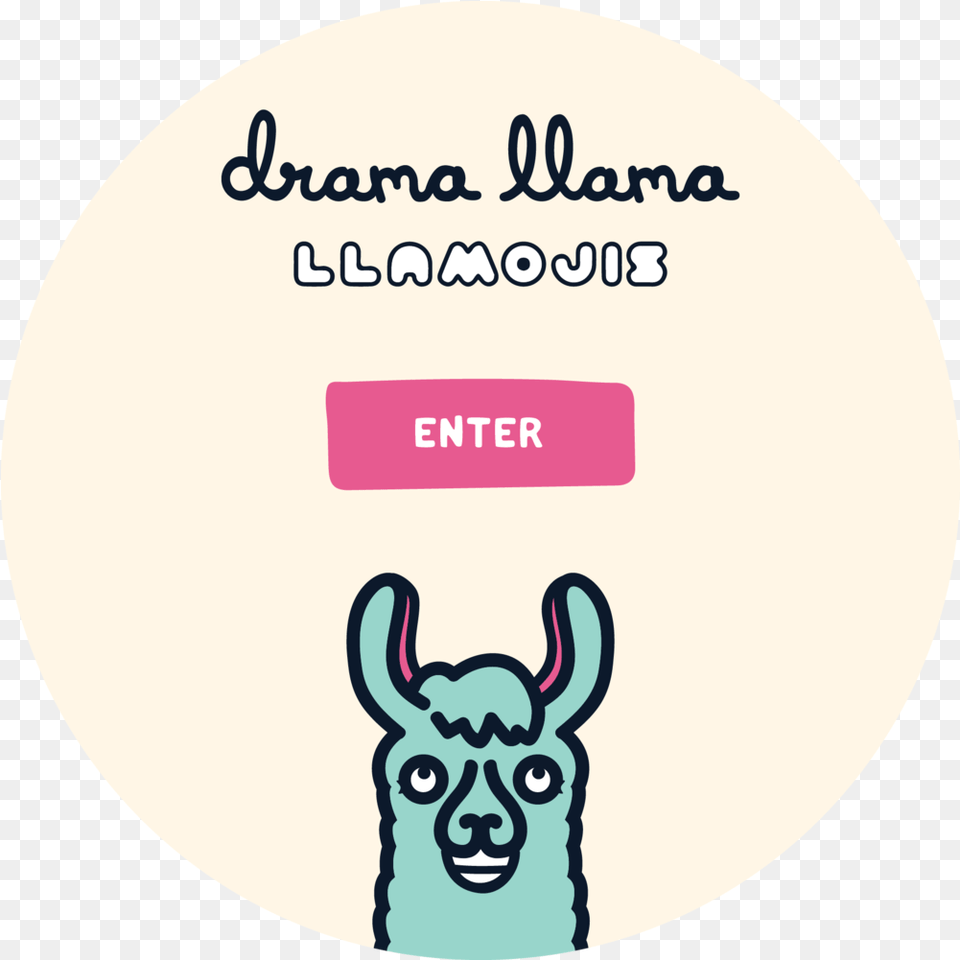 Drama Llama Circle, Animal, Mammal, Disk Png Image
