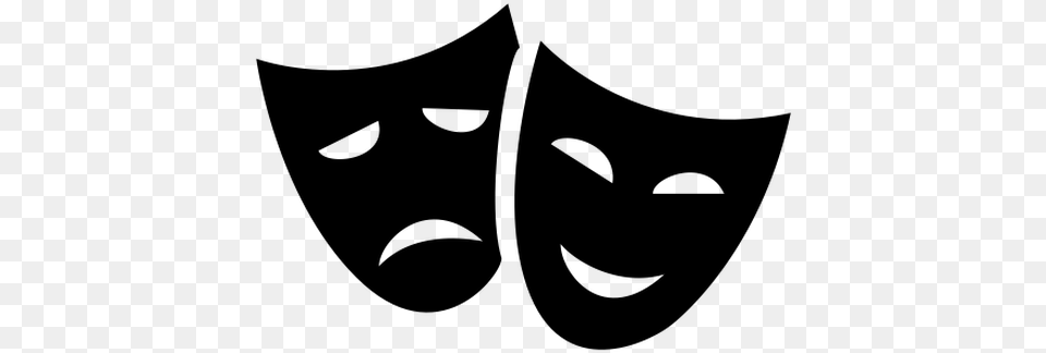 Drama Masks, Gray Free Png