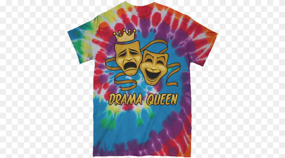 Drama Queen Comedy And Tragedy Gold Theater Masks Comedy, Clothing, Dye, T-shirt, Baby Free Transparent Png