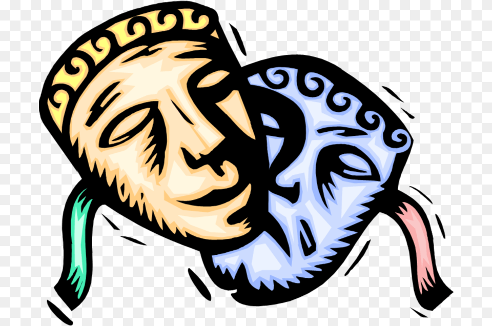 Drama U2013 Skills For People Greek Theatre Masks Transparent Background, Person, Face, Head, Art Free Png Download