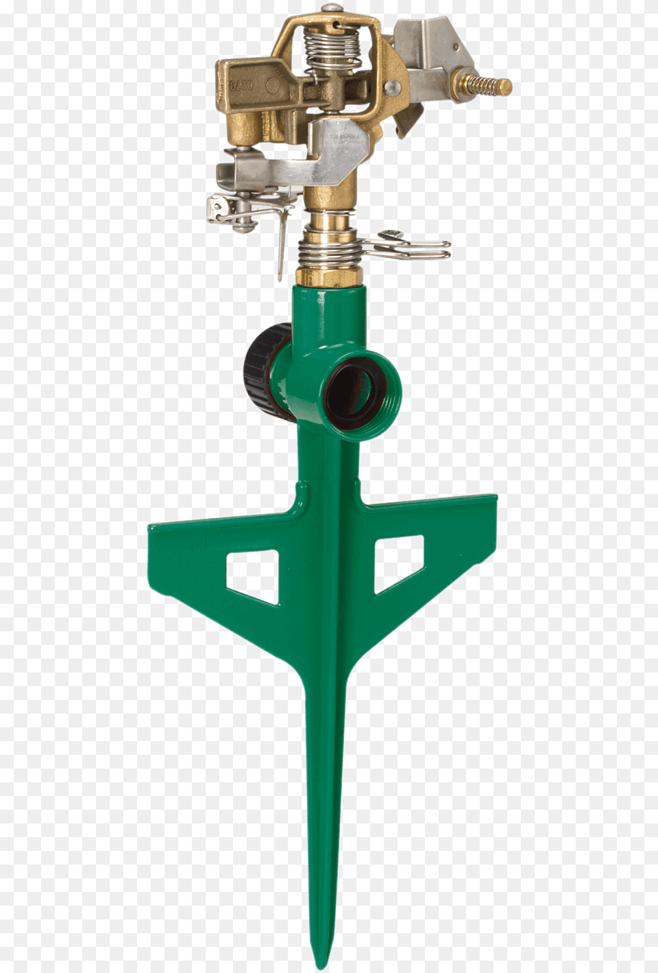 Dramm Green Colorstorm Stake Impulse Sprinkler Garden Sprinkler No Background, Machine, Water, Blade, Bronze Free Png