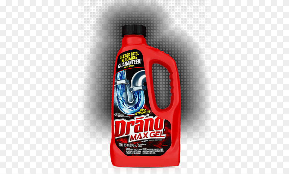 Drano Max Gel 32oz Large Front Drano Max Gel, Food, Ketchup, Cleaning, Person Png