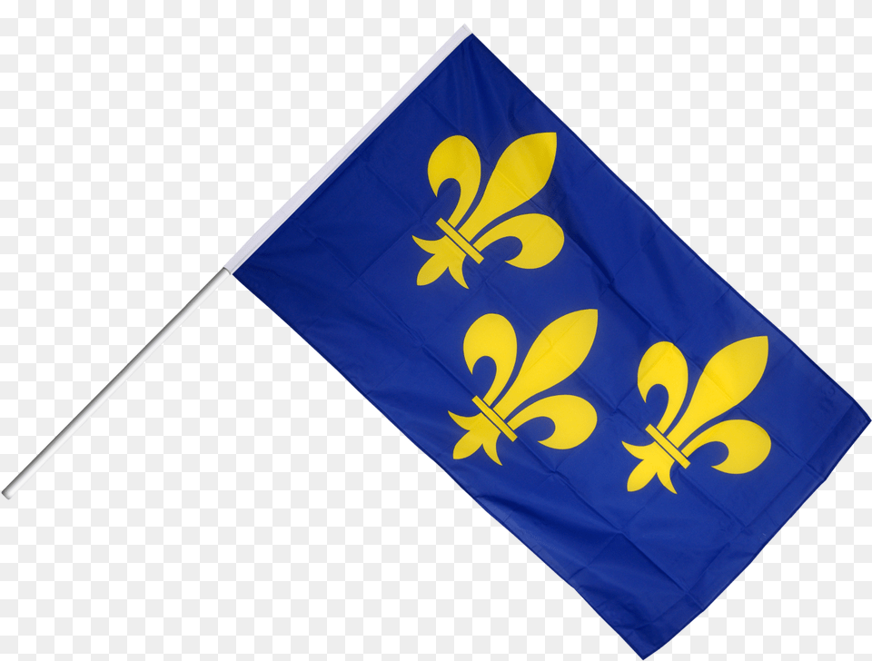 Drapeau France Le De France Sur Hampe Majorelle Blue, Flag Png Image