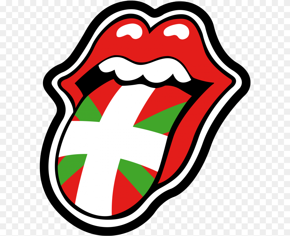 Drapeaux Pays Basque Rolling Stones Tongue, Food, Ketchup, Body Part, Mouth Free Png Download