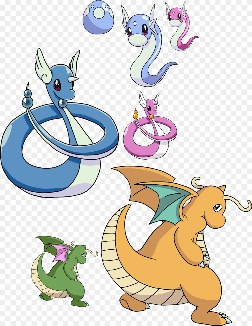 Dratini Shiny Dratini Evolution Line, Cartoon, Dragon, Animal, Kangaroo Free Png