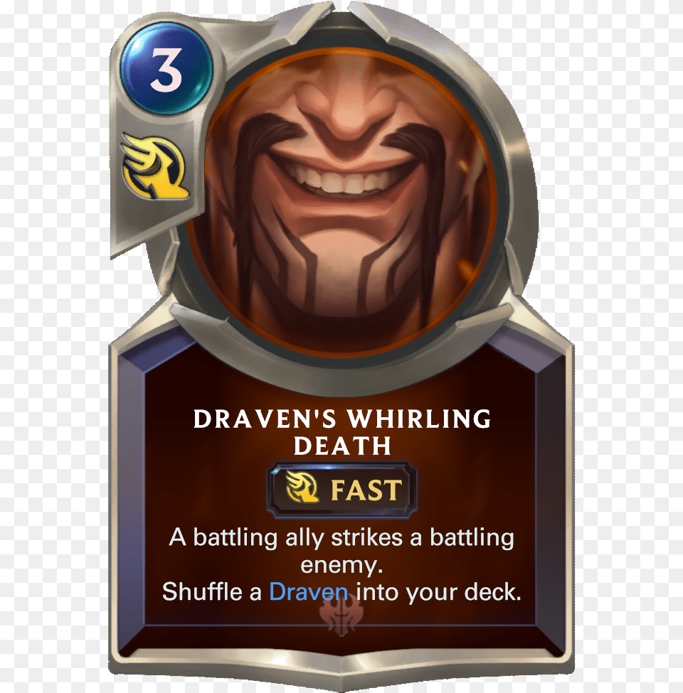 Draven S Whirling Death Card Legends Of Runeterra Lux, Advertisement, Poster, Emblem, Symbol Png Image