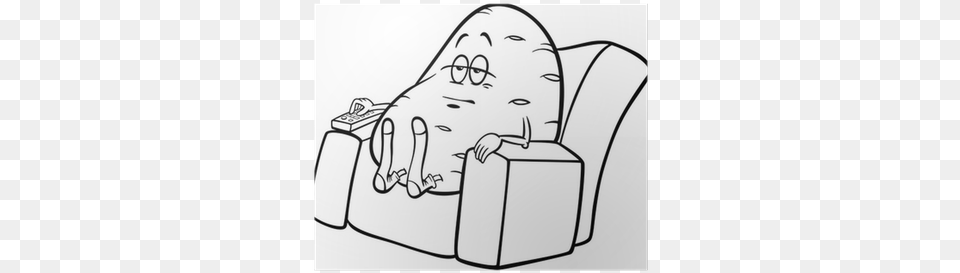 Draw A Cartoon Small Couch, Furniture, Chair, Armchair, Art Free Transparent Png