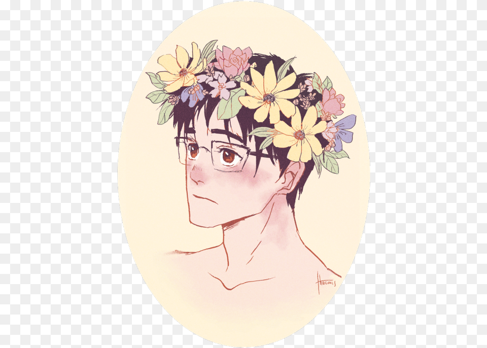 Draw A Flower Crown, Art, Person, Face, Head Png