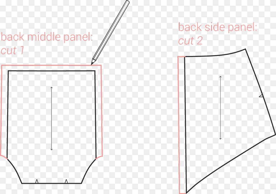 Draw A Line Parallel From The Waistband At This Marking Diagram, Chart, Plot, Electronics, Screen Free Png Download