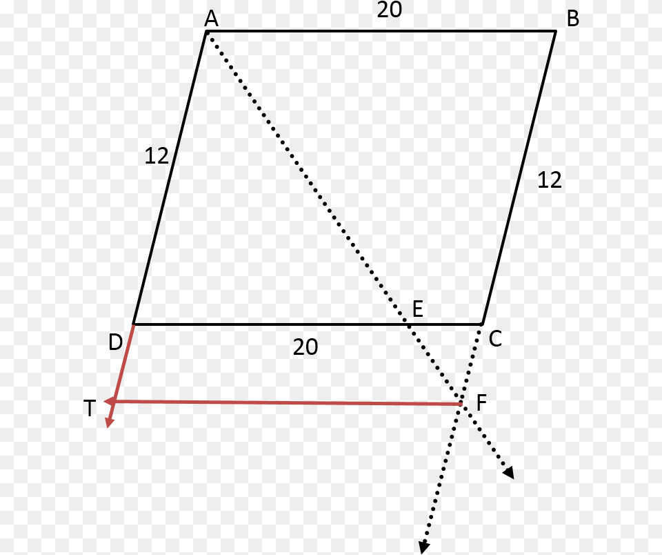 Draw A Line Tf Parallel To Ab Such That T Lies On Diagram, Triangle Png Image