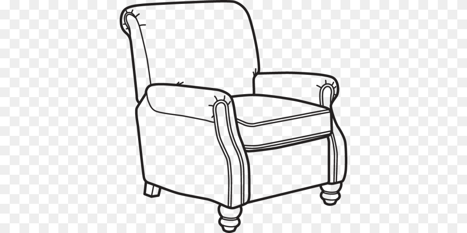 Draw A Recliner Chair Easy, Armchair, Furniture, Crib, Infant Bed Free Png Download