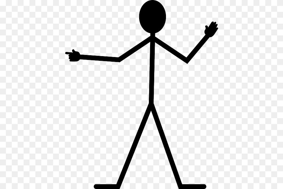 Draw A Stickman Clipart Stickman, Silhouette, Bow, Weapon Free Png Download