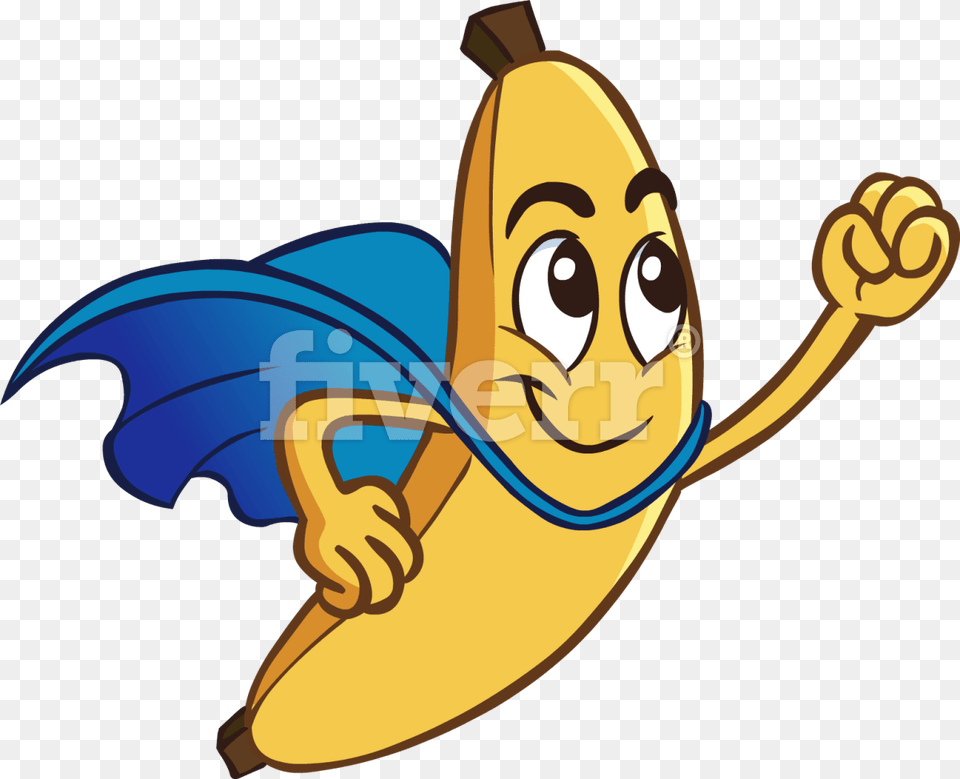 Draw Any Food In My Cartoon Style, Banana, Fruit, Plant, Produce Free Png Download