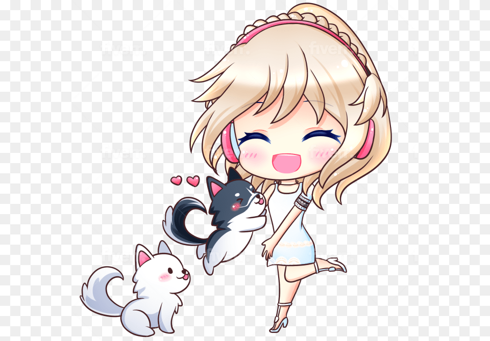 Draw Anything And Character Into Cute Anime Chibi Style By Girly, Book, Comics, Publication, Baby Free Transparent Png