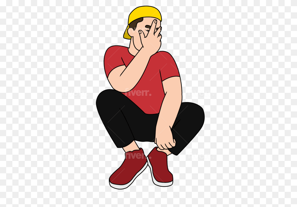 Draw Cartoon Portrait In Steven Universe Style Sitting, Clothing, Hardhat, Helmet, Person Free Png