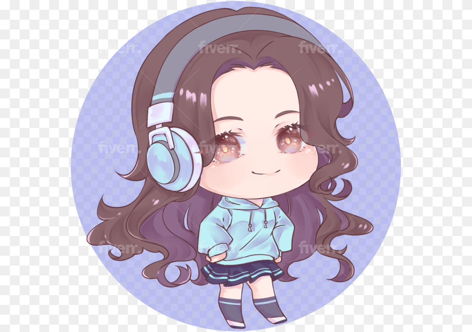Draw Cute Chibi Anime For Icon Avatar Logo Youtube Twitch For Women, Book, Comics, Publication, Baby Png