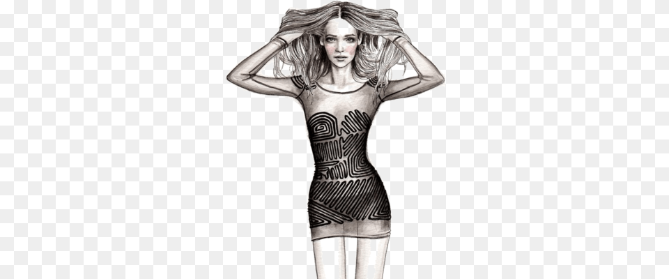 Draw Drawing And Dress Image Hannah Muller, Woman, Adult, Female, Person Free Png