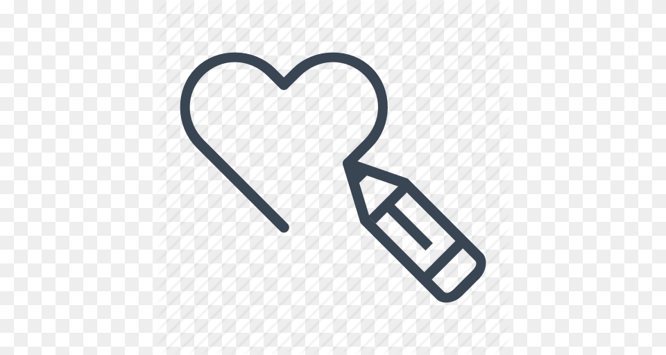 Draw Drawing Heart Love Pencil Icon Free Png Download