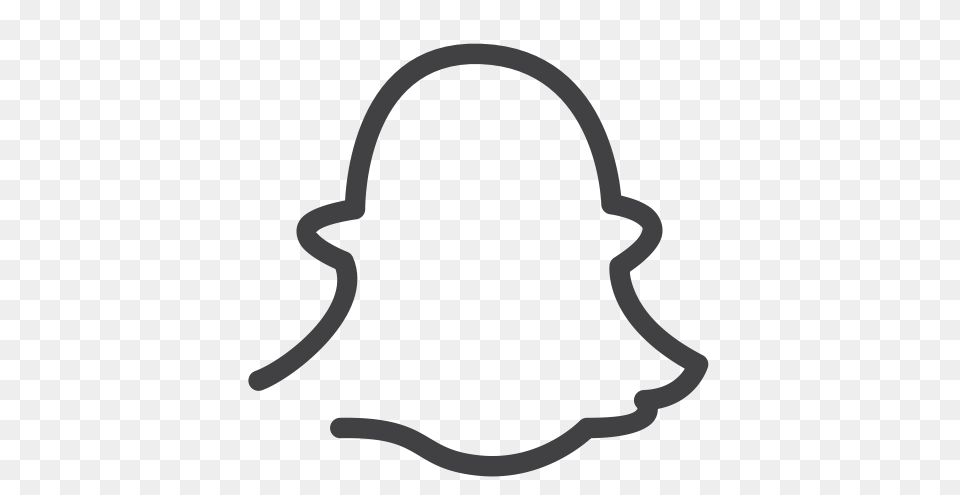 Draw Drawn Line Sketch Snapchat Social Media Icon, Silhouette, Clothing, Hat, Hood Free Png