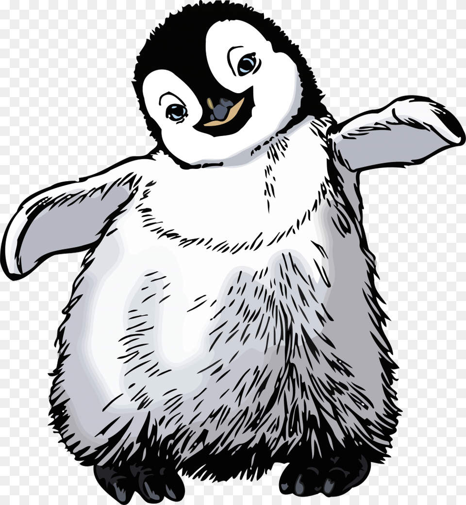 Draw Happy Feet Penguin Easy, Animal, Bird, Face, Head Free Transparent Png