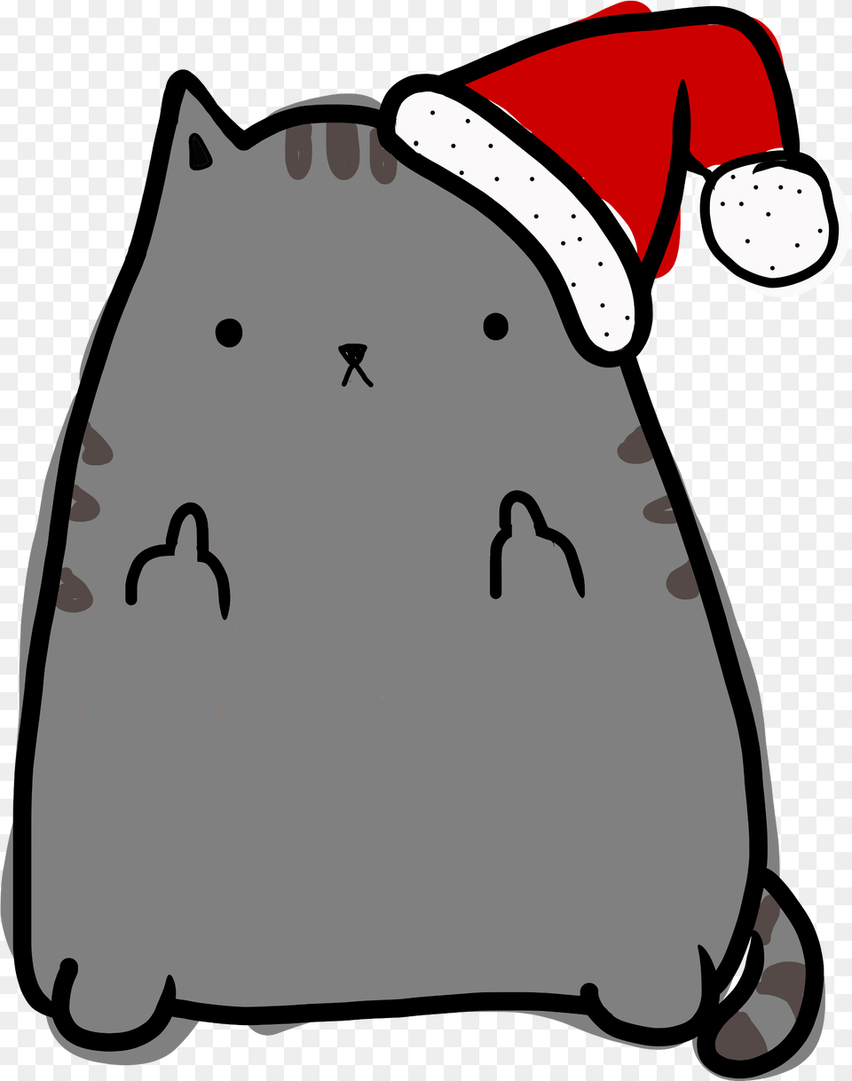 Draw Merry Christmas Cat, Bag, Sack Png Image