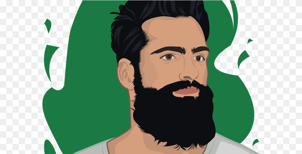 Draw Realistic Style Cartoon Portrait Or Cartoon Photo Drawing Beard Style Cartoon, Face, Head, Person, Adult Free Png Download