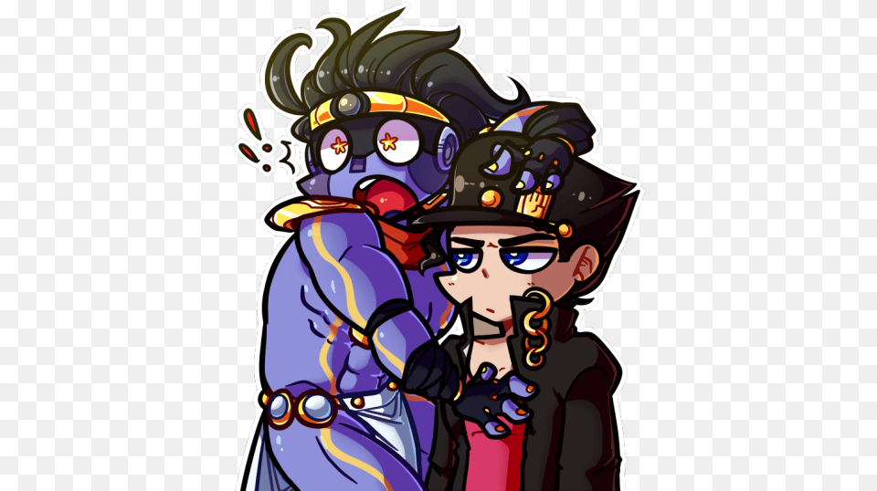 Draw Really Star Platinum Jotaro And Star Platinum Fanart Cute, Book, Comics, Publication, Face Free Png Download