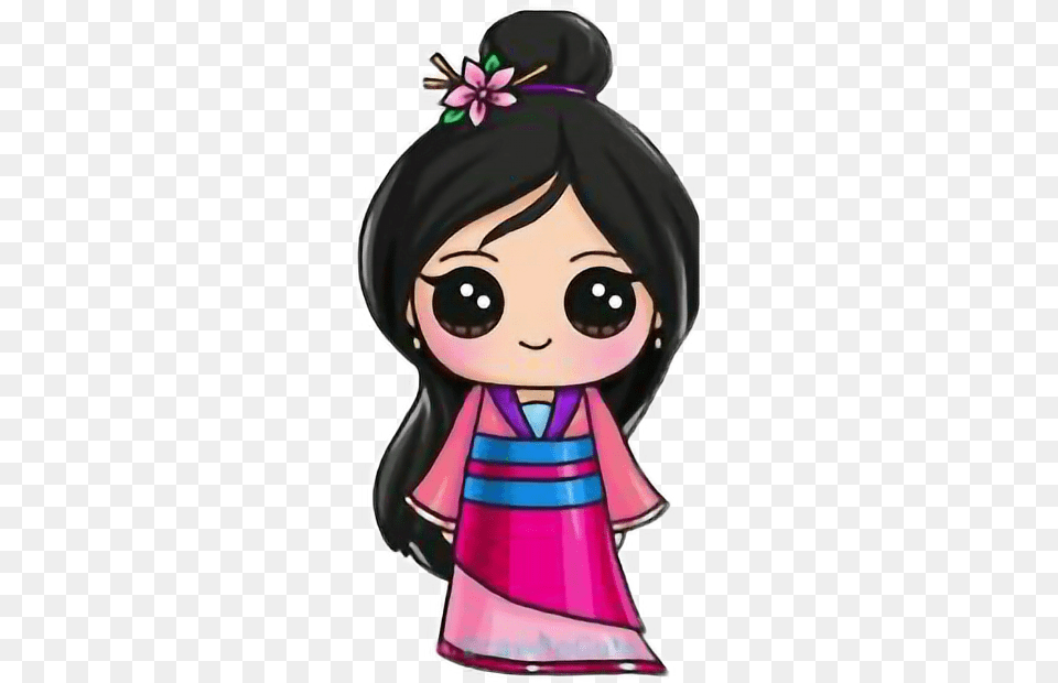 Draw So Cute Mulan Transparent Cute Mulan Drawing, Clothing, Formal Wear, Dress, Fashion Free Png Download