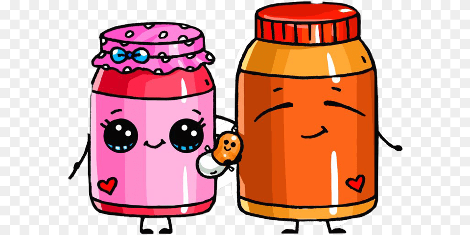 Draw So Cute Peanut Butter And Jelly Clipart Cute Peanut Butter And Jelly Sandwich, Jar Png Image