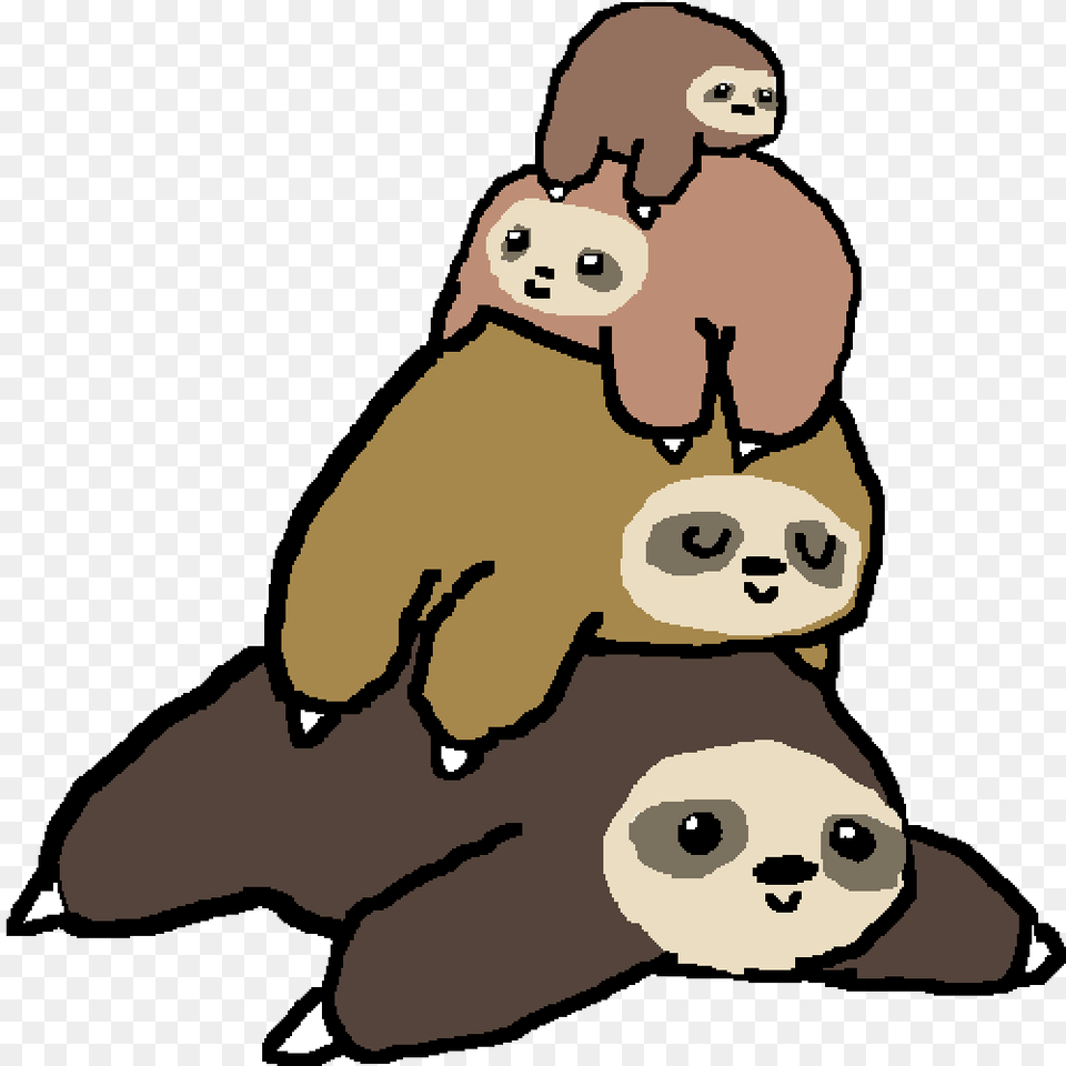 Draw So Cute Sloth Cartoon Sloth, Baby, Person, Face, Head Png Image