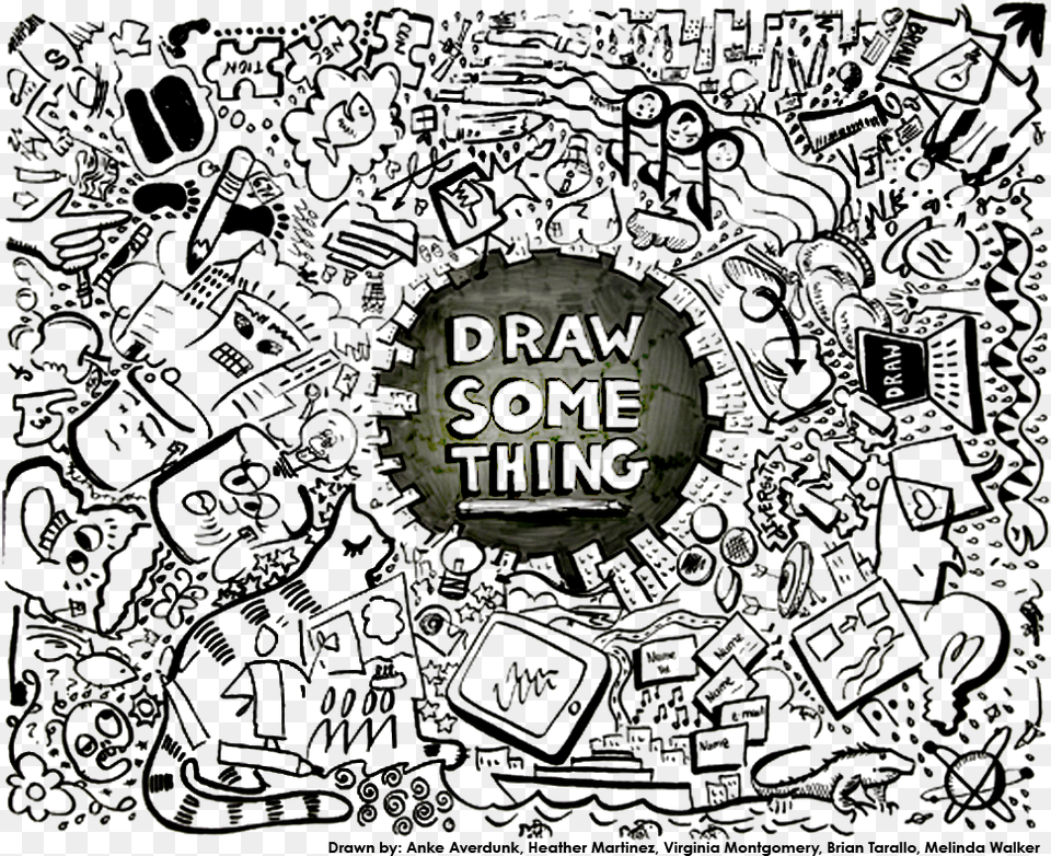 Draw Something U2014 One Squiggly Line, Art, Doodle, Drawing, Blackboard Free Png Download