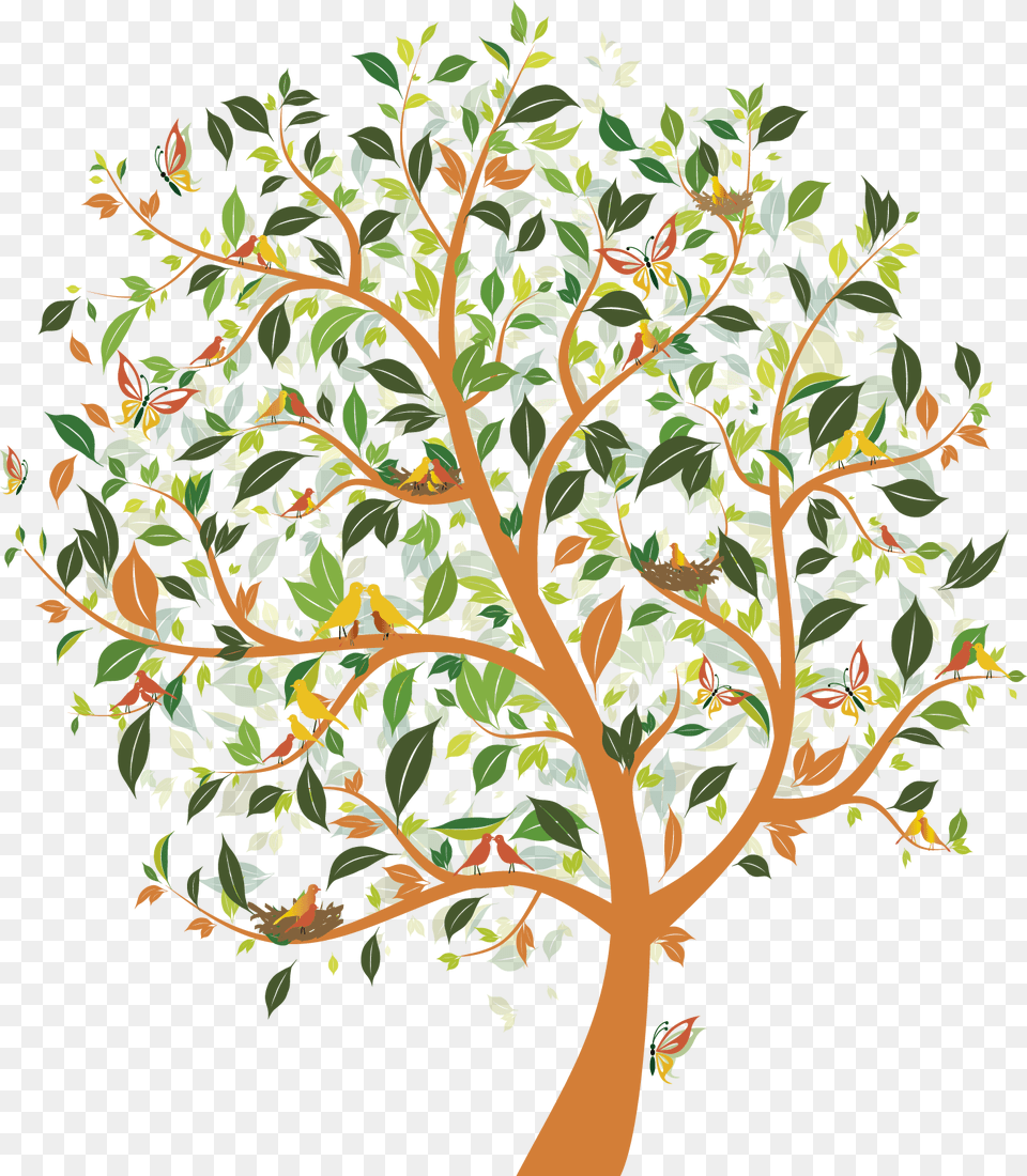 Draw Spring Tree, Art, Floral Design, Graphics, Herbal Free Transparent Png