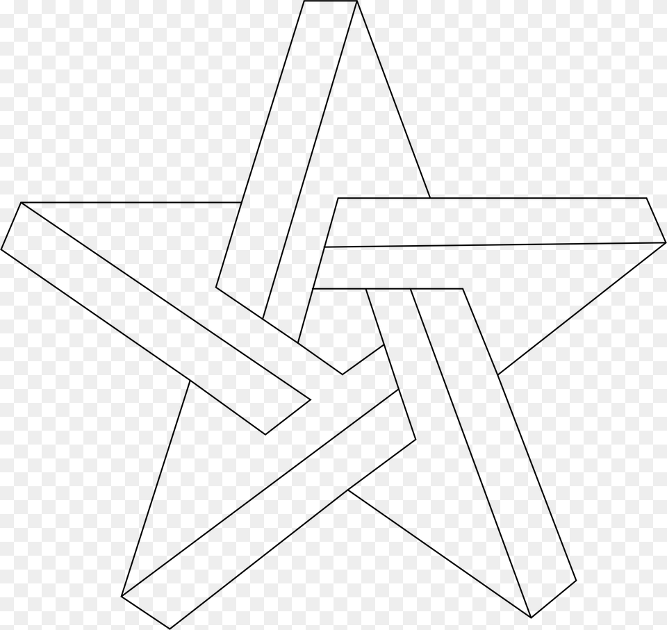 Draw Star Optical Illusion, Gray Free Transparent Png
