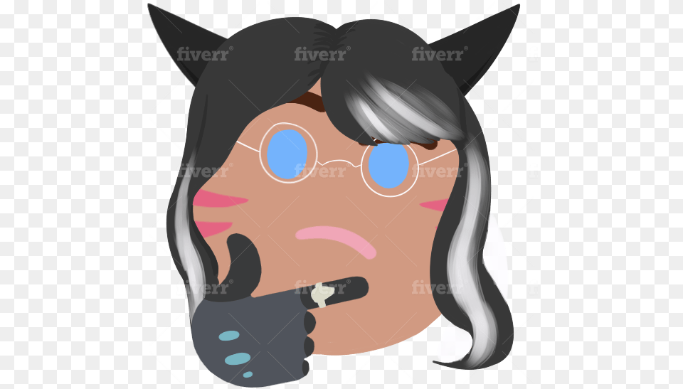 Draw Thinking Emoji Versions Of Your Character Or Furry Fiverr, Head, Person, Book, Comics Free Png Download