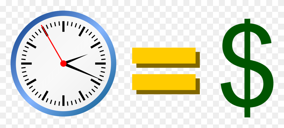 Draw Time Is Money, Analog Clock, Clock Png Image