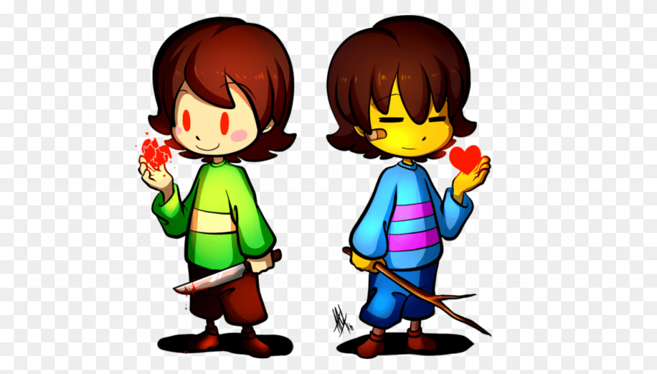 Draw Undertale Aus Characters Drawings Funny Free Drawing Undertale Frisk And Chara Drawing, Baby, Person, Face, Head Png