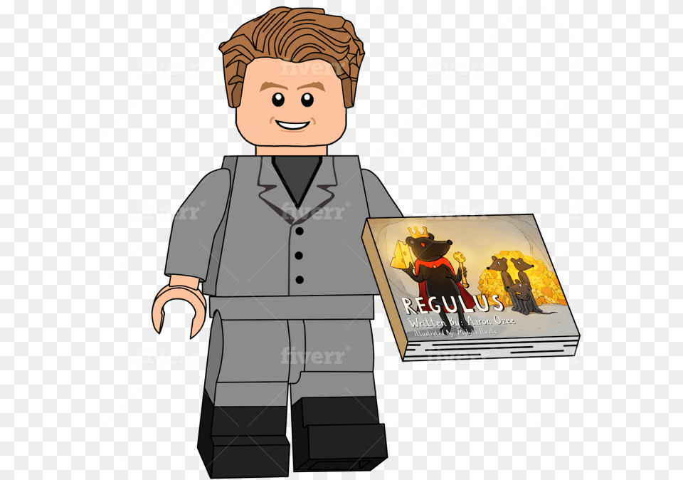 Draw You As A Lego Minifigure Cartoon, Book, Comics, Publication, Vest Png Image