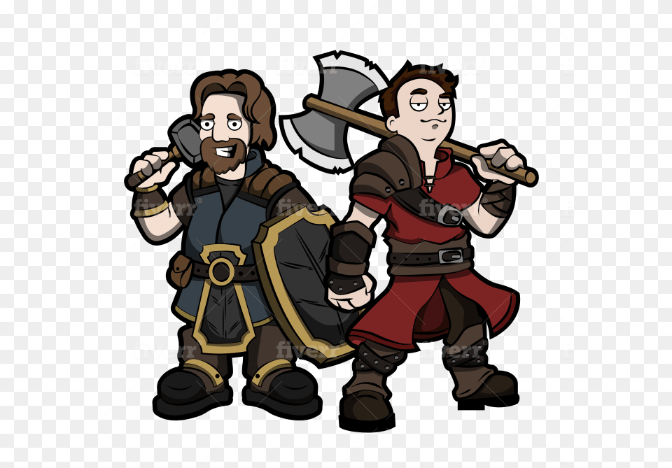 Draw You As A Medieval Rpg Video Game Character Cartoon, Book, Comics, Publication, People Free Transparent Png