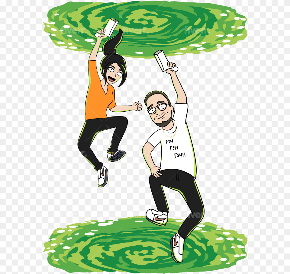 Draw You In A Cartoon Rick And Morty Style Fun, Person, Plant, Grass, Head Free Png