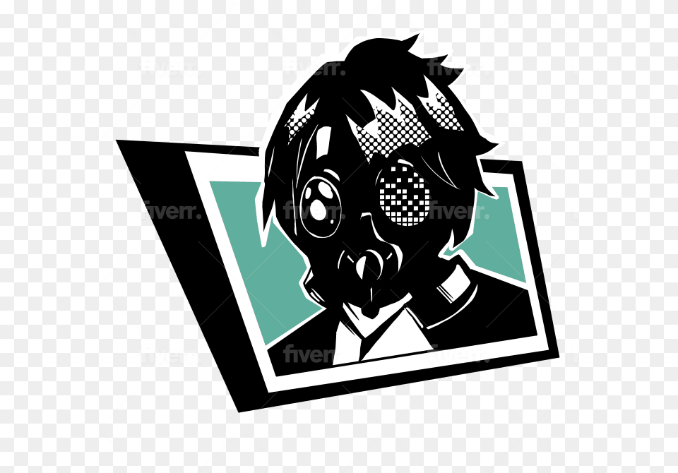 Draw You Or A Character In Persona 5 Dot, Art, Graphics, Person, Stencil Png Image