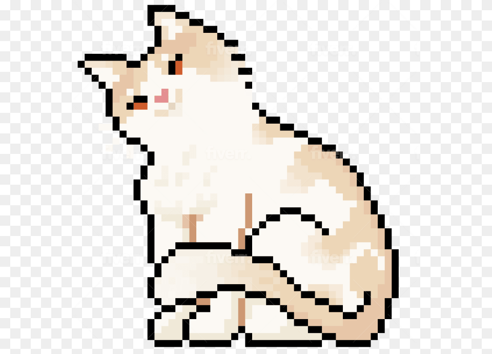 Draw Your Cat Or Pet In Pixel Art Orange Cross Stitch Pattern, Person, Animal Png Image