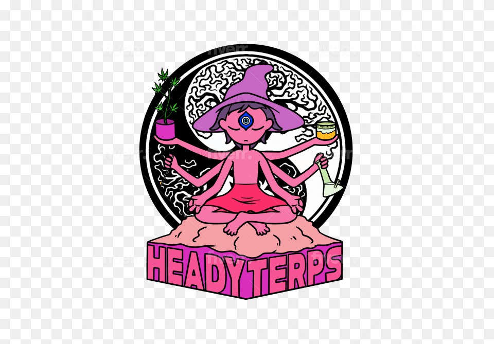 Draw Your Trippy Hand Drawn Logo Fictional Character, Purple, Book, Comics, Publication Free Png