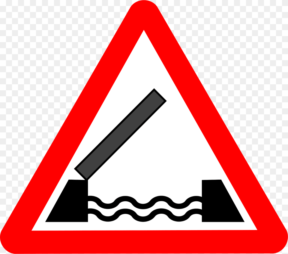 Drawbridge Clipart, Sign, Symbol, Road Sign, Triangle Free Png