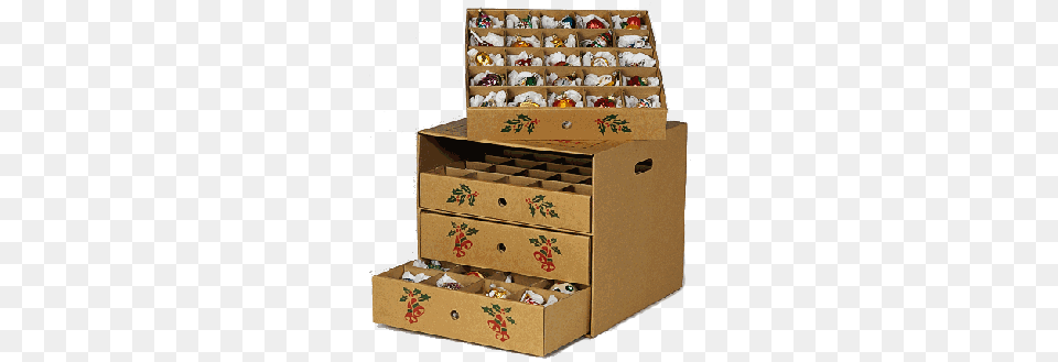 Drawer Ornament Storage Box Cardboard Storage Box With Dividers, Furniture, Cabinet Png