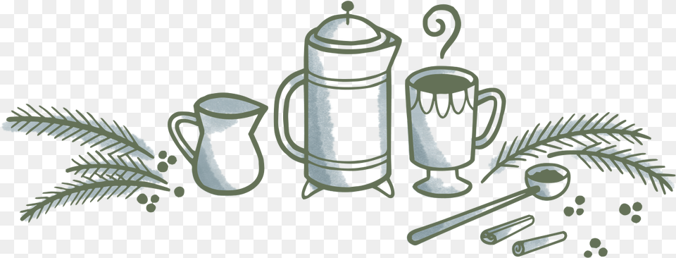 Drawing, Cutlery, Cup, Beverage, Coffee Free Png