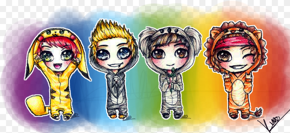 Drawing 5 Seconds Of Summer Kawaii, Book, Comics, Publication, Baby Png