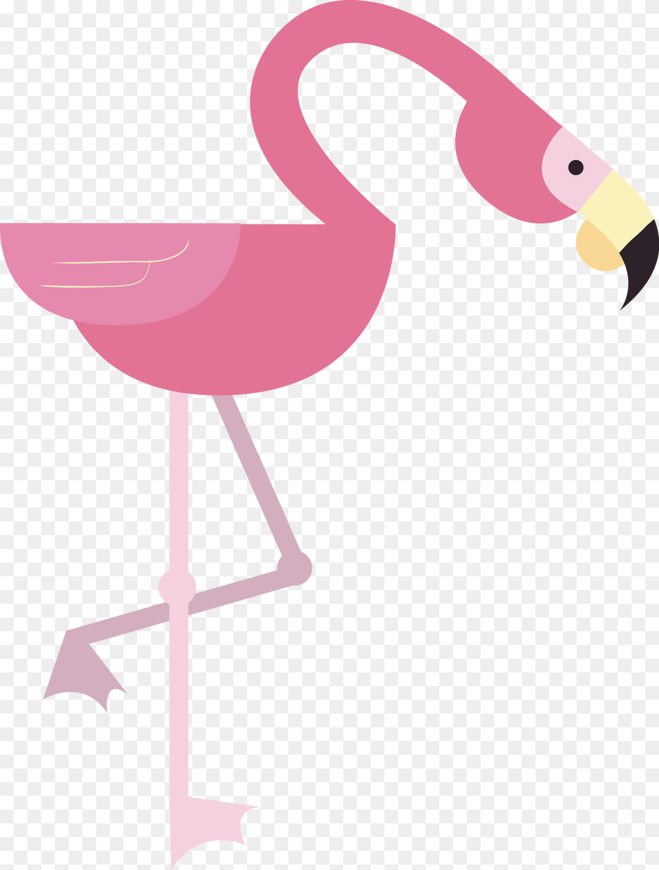 Drawing Animation Style Flamingos Cch V Con Hng Hc, Animal, Bird, Flamingo Free Transparent Png