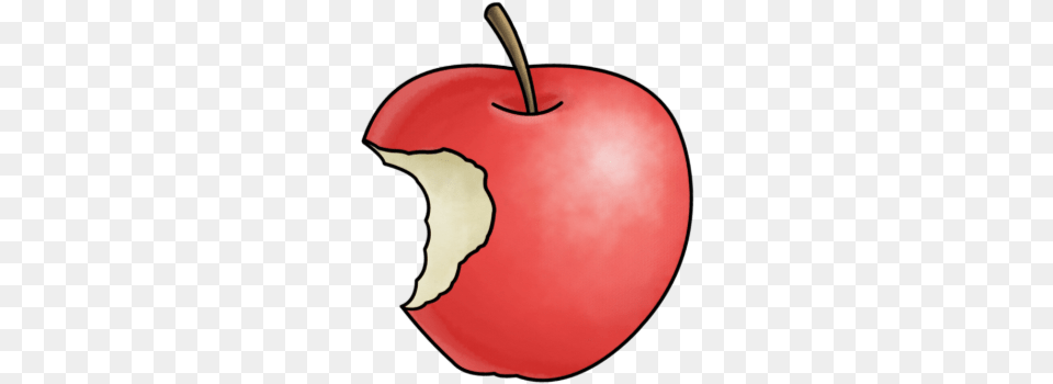 Drawing Apple Bite Transparent Apple With Bite Drawing, Food, Fruit, Plant, Produce Png