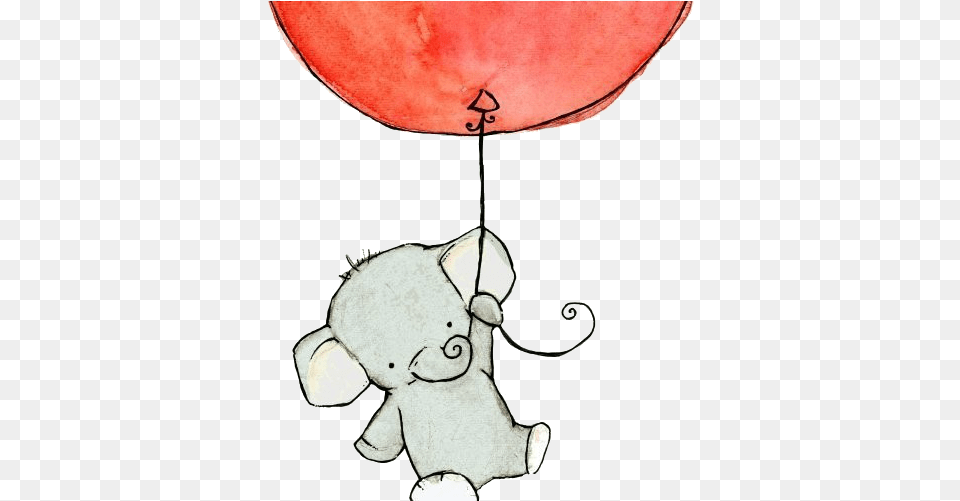 Drawing Art Animals Cute Painting Elephant Animal Elephants Animals With Balloons Drawing, Balloon, Person, Skin, Tattoo Free Transparent Png